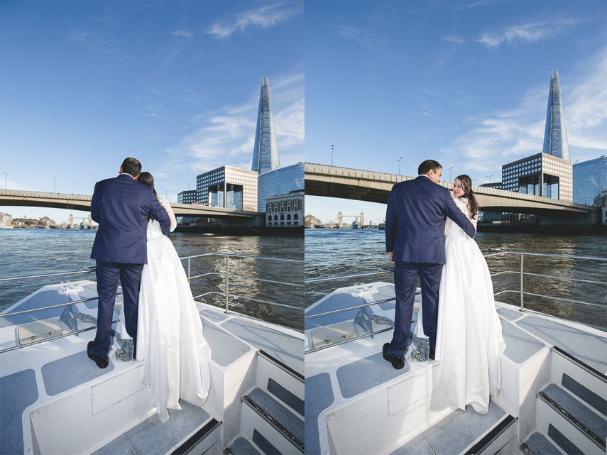  London Wedding Photographer for a Thames River Cruise